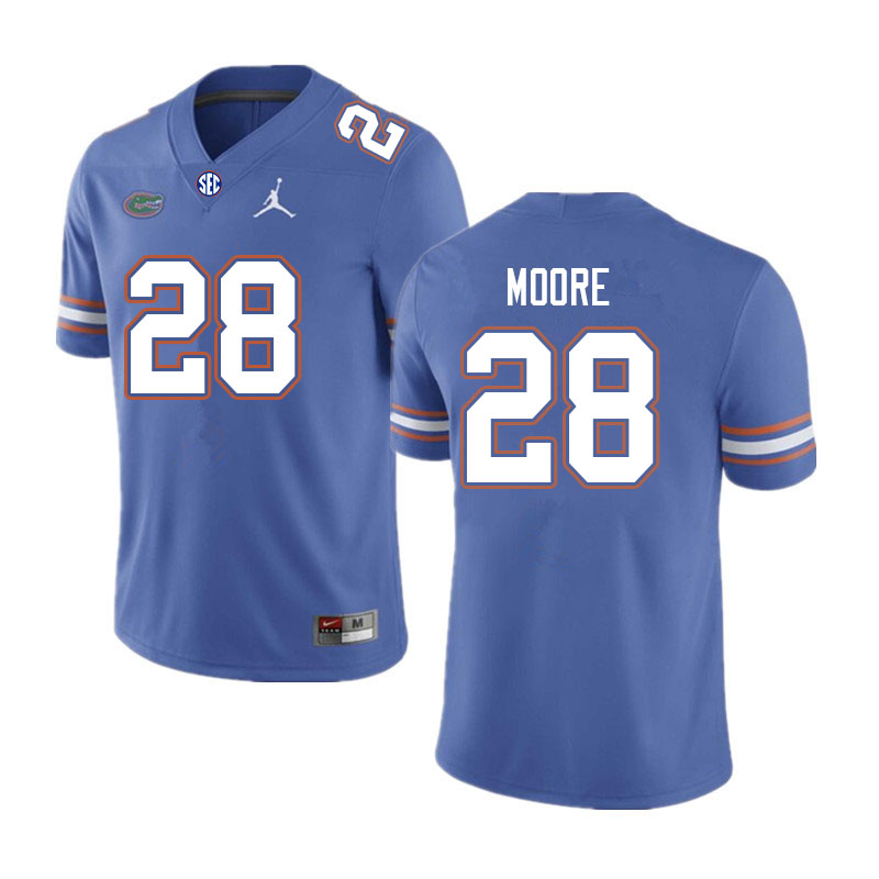 Men #28 Devin Moore Florida Gators College Football Jerseys Sale-Royal